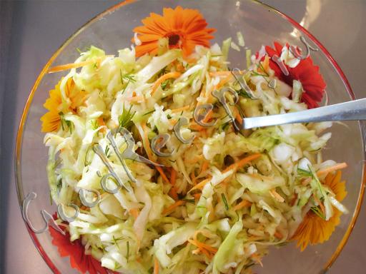 Салат из свежей капусты с морковью