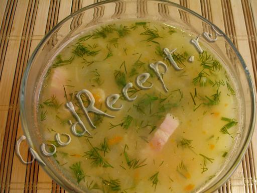 Густой картофельный суп с квашеной капустой и грудинкой