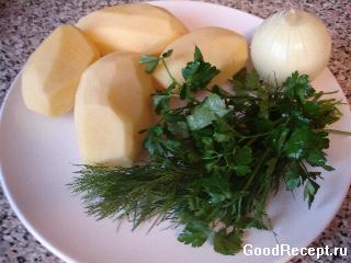 Жареная картошечка с луком и зеленью